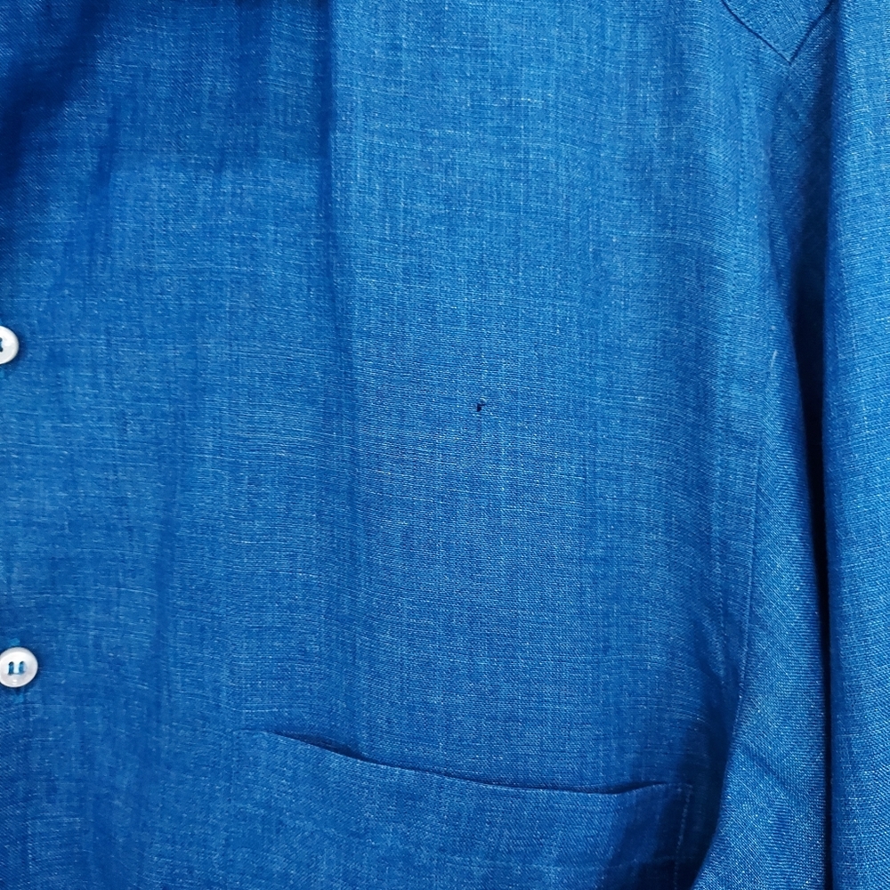 Loro Piana Blue Long Sleeve Button Down - Picture 12 of 13